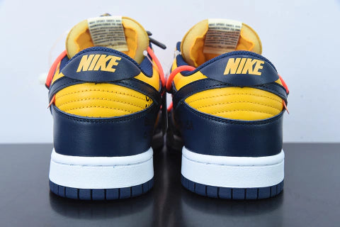Off White x Nike Dunk Low University Gold