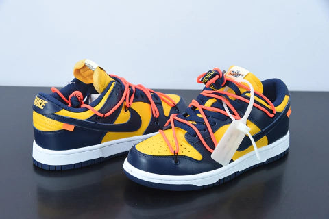 Off White x Nike Dunk Low University Gold