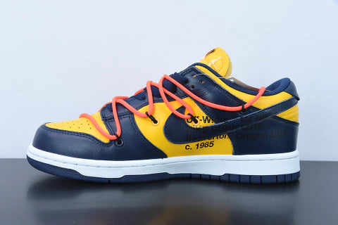 Off White x Nike Dunk Low University Gold