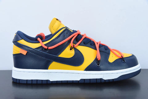 Off White x Nike Dunk Low University Gold